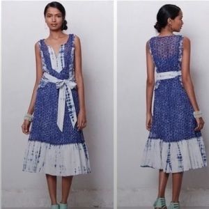 Anthropologie Meadow Run tie dye maxi dress